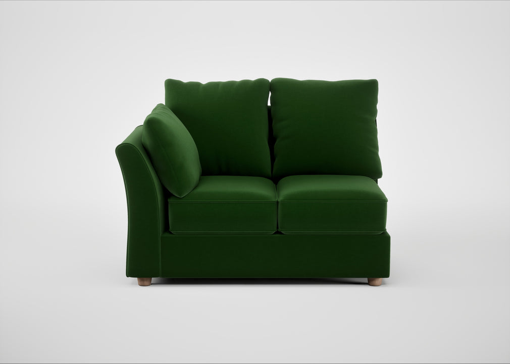 Tailor Double Left Hand Facing Corner Unit Smart Velvet Forest / Natural