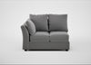 Tailor Double Left Hand Facing Corner Unit Smart Velvet Mercury / Black