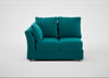 Tailor Double Left Hand Facing Corner Unit Smart Velvet Petrol / Natural