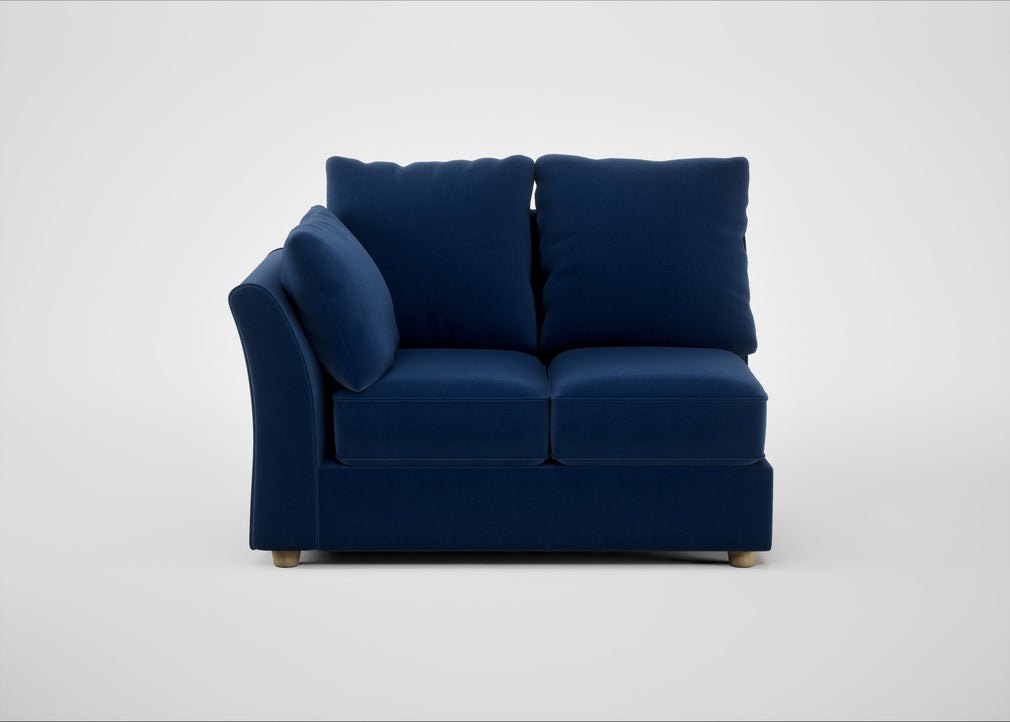 Tailor Double Left Hand Facing Corner Unit Cotton Velvet Midnight / Natural