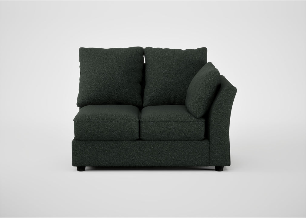 Tailor Double Right Hand Facing Corner Unit Boucle Fern / Black