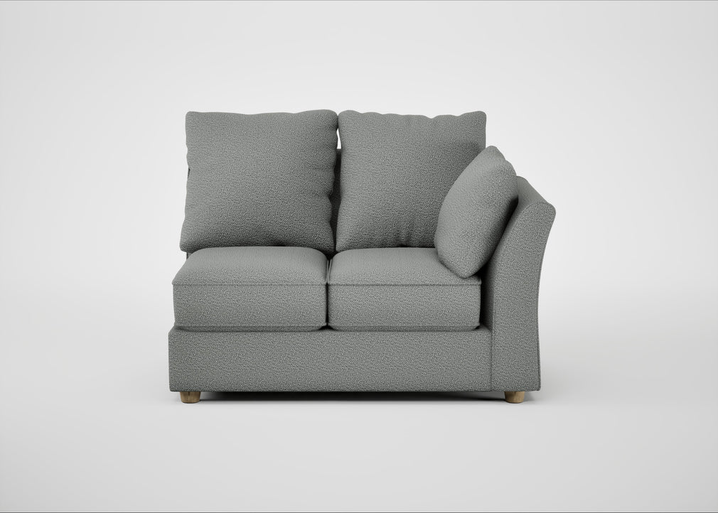 Tailor Double Right Hand Facing Corner Unit Boucle Steel / Natural