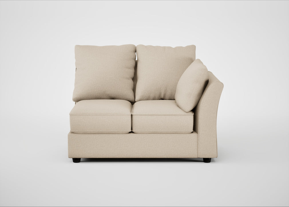 Tailor Double Right Hand Facing Corner Unit Brushed Cotton Oat / Black