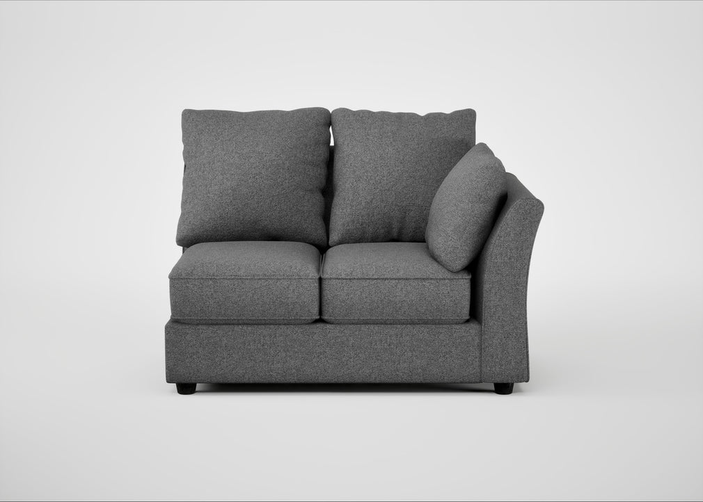 Tailor Double Right Hand Facing Corner Unit Melton Wool Shale / Black