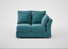 Tailor Double Right Hand Facing Corner Unit Smart Luxe Velvet Airforce Blue / Natural