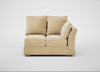 Tailor Double Right Hand Facing Corner Unit Smart Luxe Velvet Biscuit / Natural