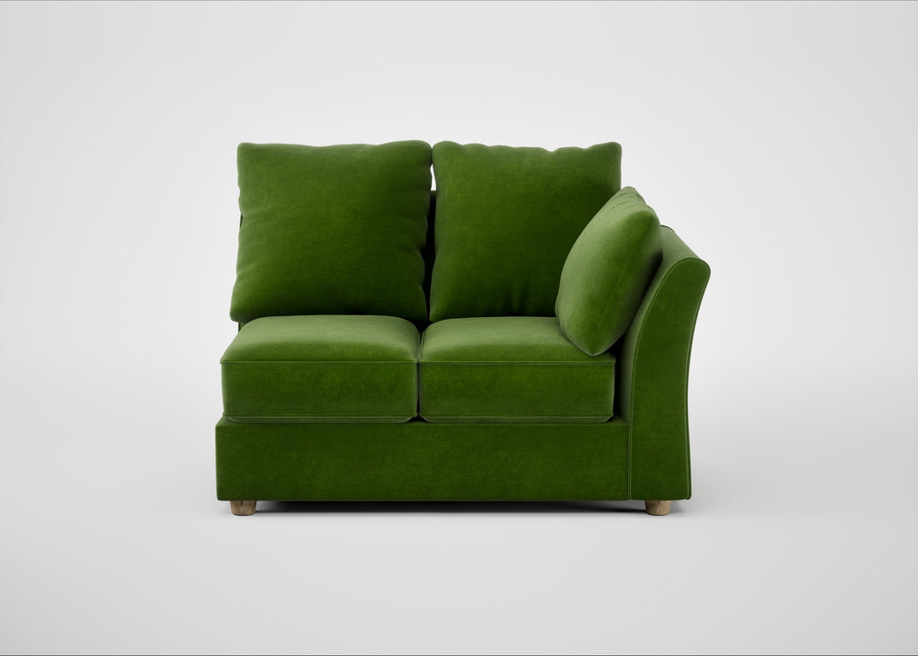 Tailor Double Right Hand Facing Corner Unit Smart Luxe Velvet Grass / Natural