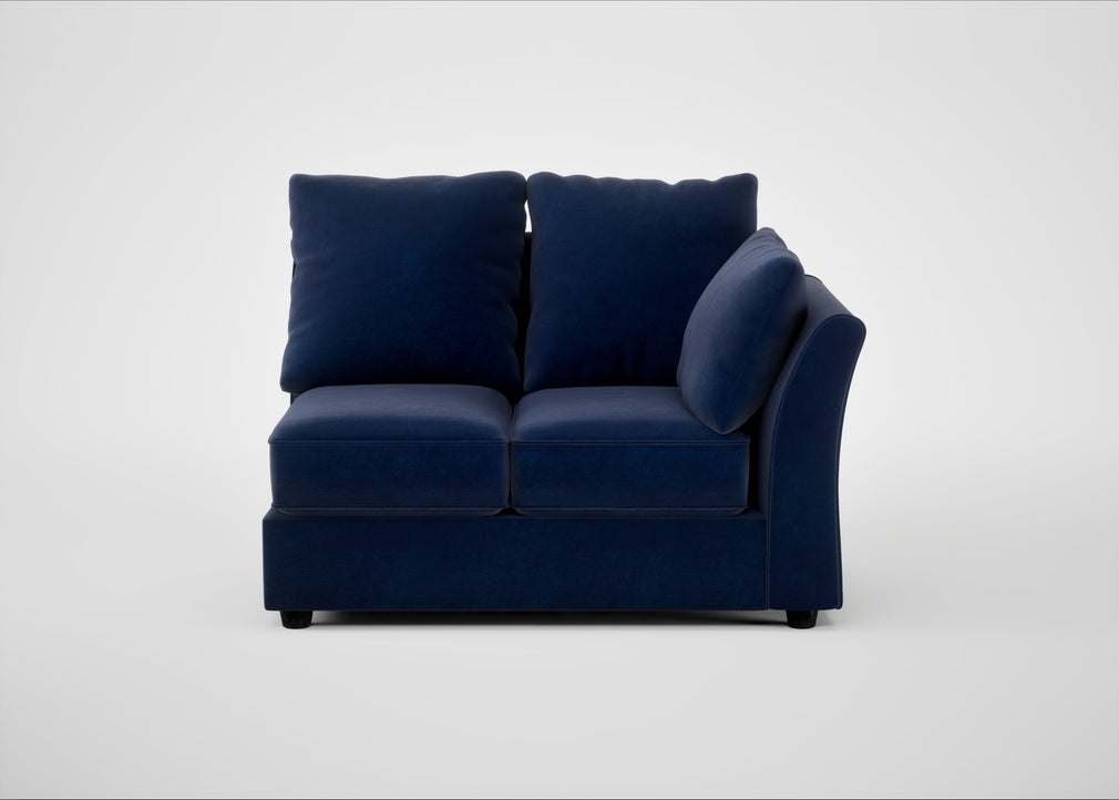 Tailor Double Right Hand Facing Corner Unit Smart Luxe Velvet Midnight / Black