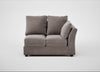 Tailor Double Right Hand Facing Corner Unit Smart Luxe Velvet Mushroom / Black