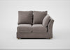 Tailor Double Right Hand Facing Corner Unit Smart Luxe Velvet Mushroom / Natural