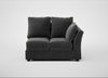 Tailor Double Right Hand Facing Corner Unit Smart Luxe Velvet Nickel / Black