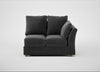 Tailor Double Right Hand Facing Corner Unit Smart Luxe Velvet Nickel / Natural