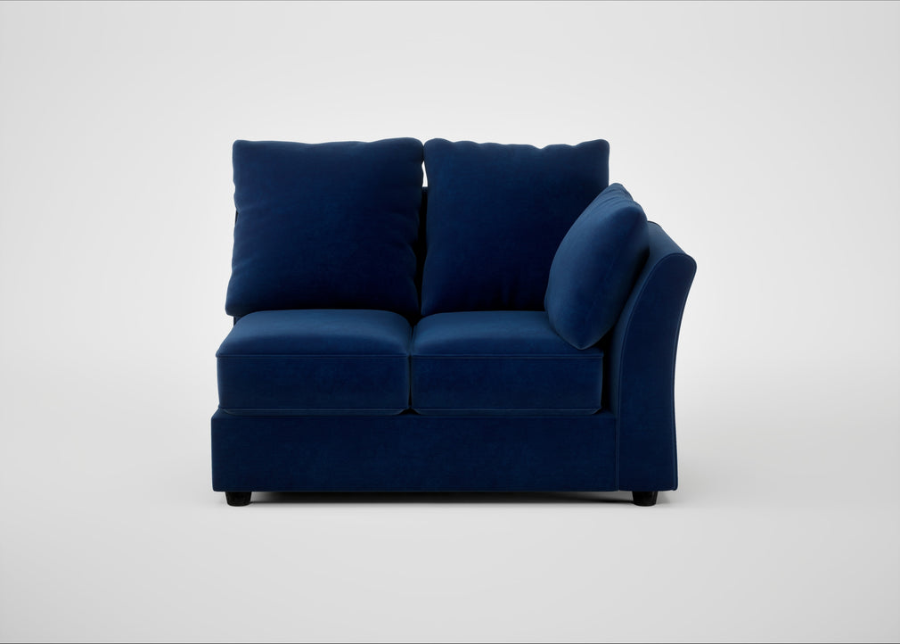 Tailor Double Right Hand Facing Corner Unit Smart Velvet Dusk / Black