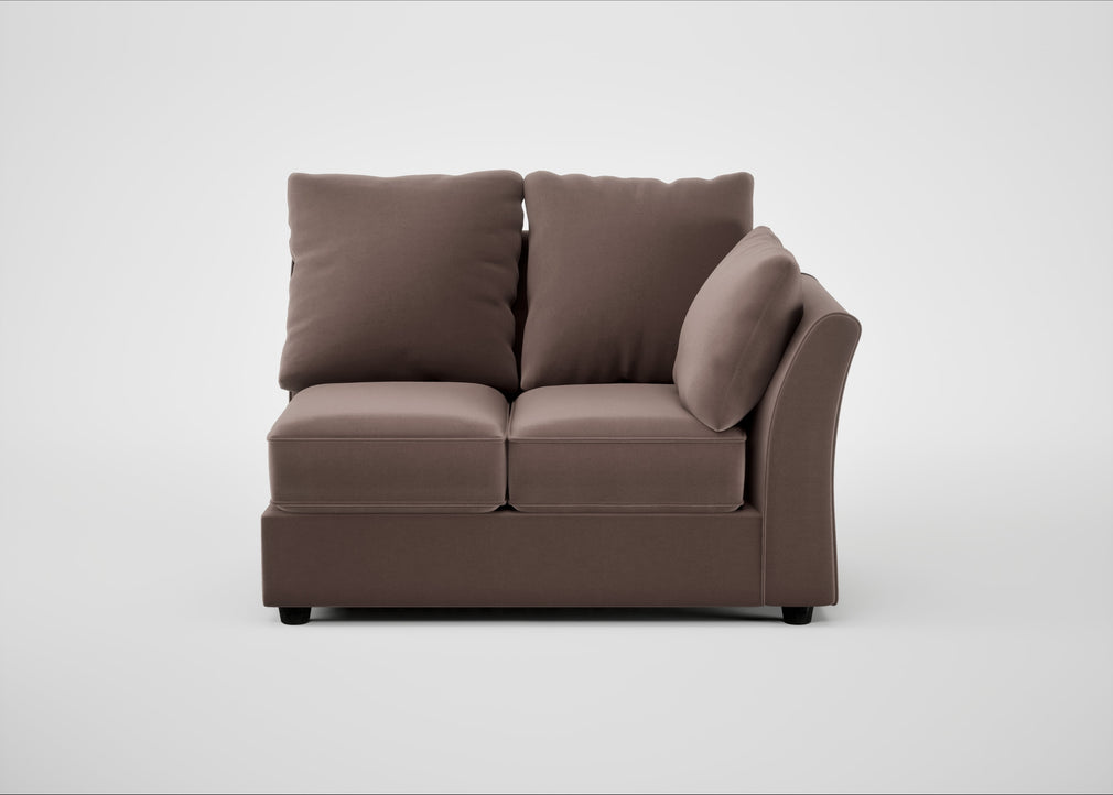Tailor Double Right Hand Facing Corner Unit Smart Velvet Mouse / Black