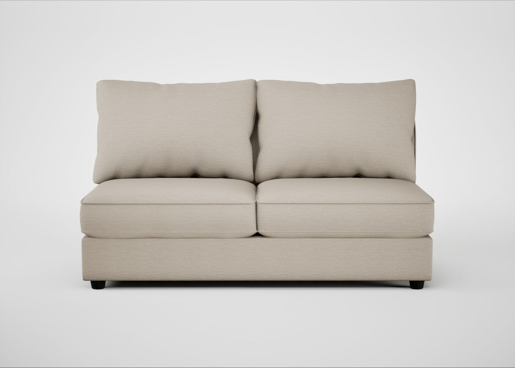 Tailor Large Armless Unit Broad Weave Putty / Black