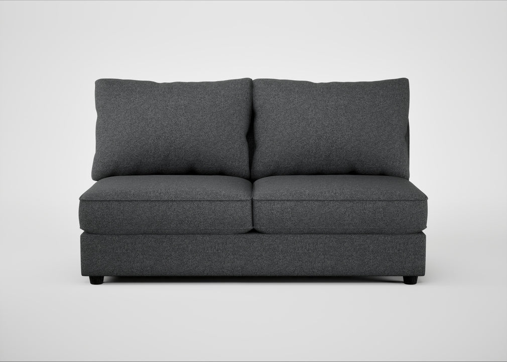 Tailor Large Armless Unit Melton Wool Granite / Black