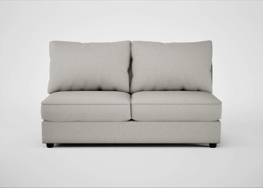 Tailor Large Armless Unit Melton Wool Limestone / Black