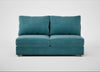 Tailor Large Armless Unit Smart Luxe Velvet Airforce Blue / Natural