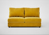 Tailor Large Armless Unit Smart Luxe Velvet Canary / Black
