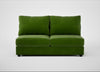 Tailor Large Armless Unit Smart Luxe Velvet Grass / Black