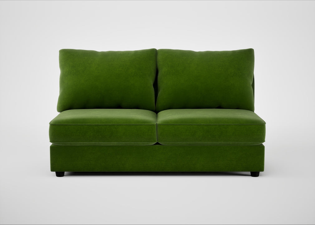 Tailor Large Armless Unit Smart Luxe Velvet Grass / Black