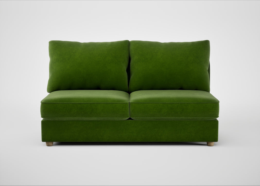 Tailor Large Armless Unit Smart Luxe Velvet Grass / Natural