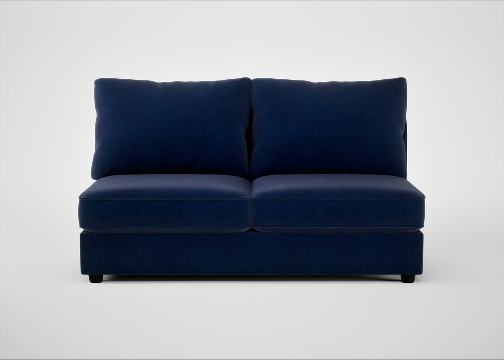 Tailor Large Armless Unit Smart Luxe Velvet Midnight / Black