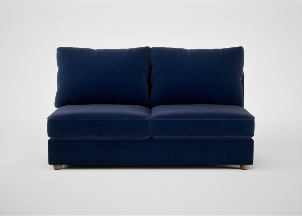 Tailor Large Armless Unit Smart Luxe Velvet Midnight / Natural