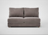 Tailor Large Armless Unit Smart Luxe Velvet Mushroom / Natural