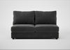 Tailor Large Armless Unit Smart Luxe Velvet Nickel / Black