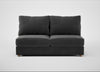 Tailor Large Armless Unit Smart Luxe Velvet Nickel / Natural