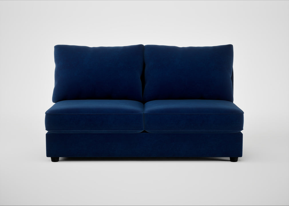Tailor Large Armless Unit Smart Velvet Dusk / Black