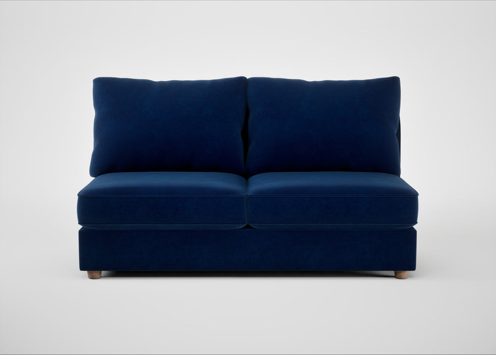 Tailor Large Armless Unit Smart Velvet Dusk / Natural