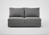Tailor Large Armless Unit Smart Velvet Mercury / Natural