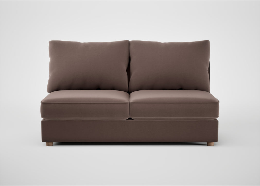 Tailor Large Armless Unit Smart Velvet Mouse / Natural