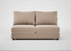 Tailor Large Armless Unit Smart Velvet Pebble / Black