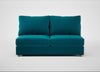 Tailor Large Armless Unit Cotton Velvet Teal / Natural