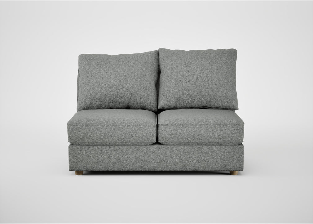 Tailor Medium Armless Unit Boucle Steel / Natural