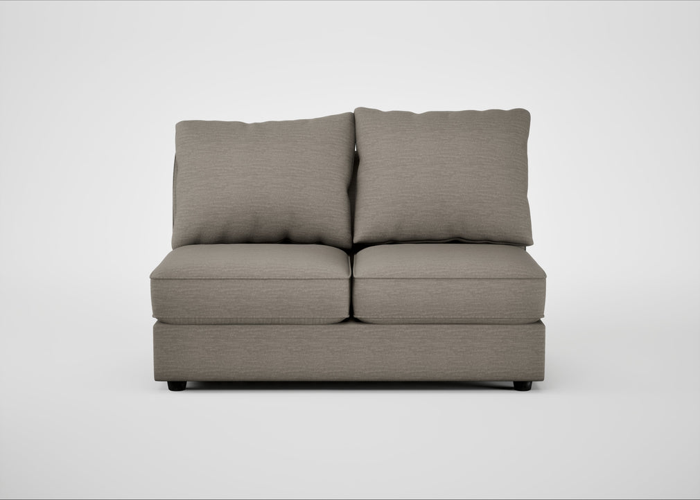 Tailor Medium Armless Unit Broad Weave Pebble / Black