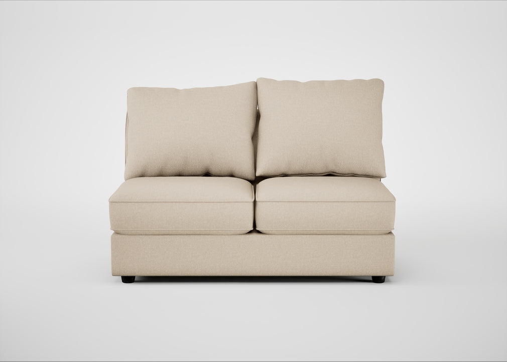 Tailor Medium Armless Unit Brushed Cotton Oat / Black