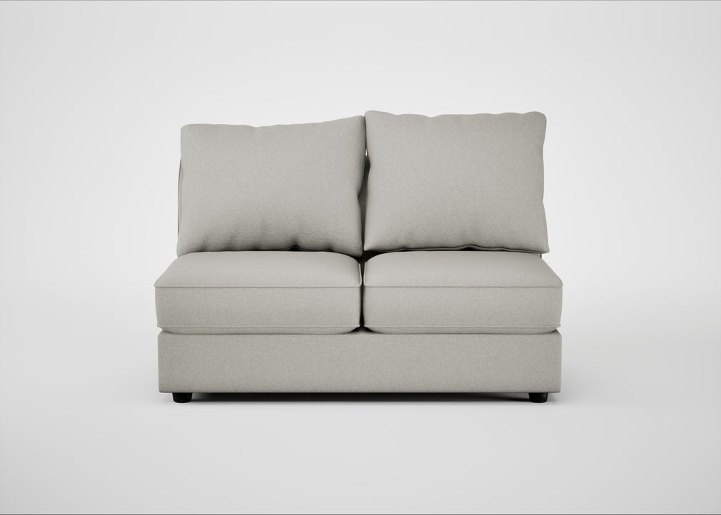 Tailor Medium Armless Unit Melton Wool Limestone / Black