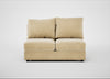 Tailor Medium Armless Unit Smart Luxe Velvet Biscuit / Black