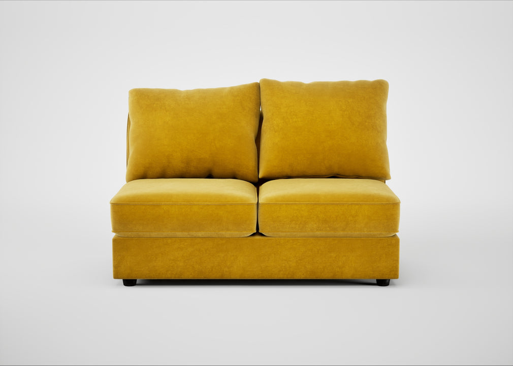 Tailor Medium Armless Unit Smart Luxe Velvet Canary / Black