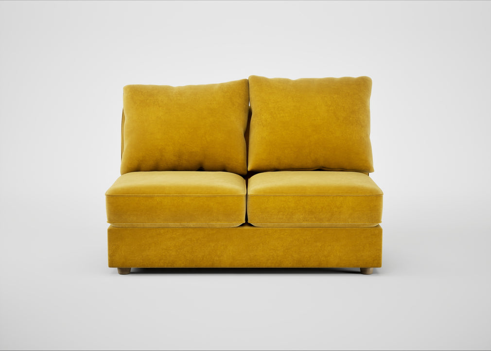 Tailor Medium Armless Unit Smart Luxe Velvet Canary / Natural