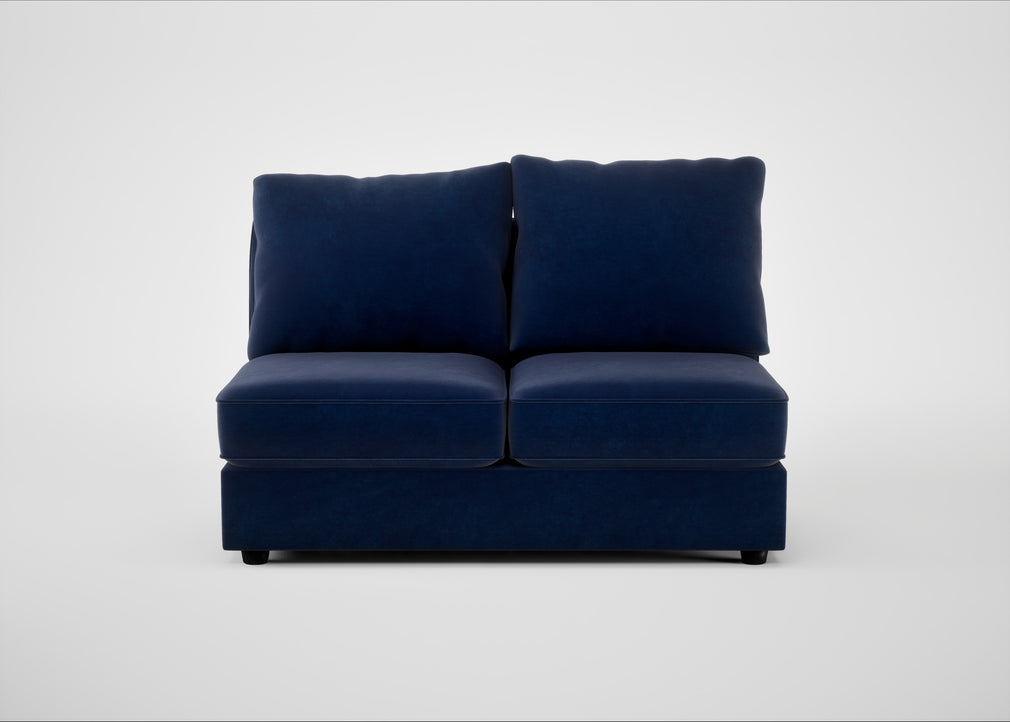 Tailor Medium Armless Unit Smart Luxe Velvet Midnight / Black