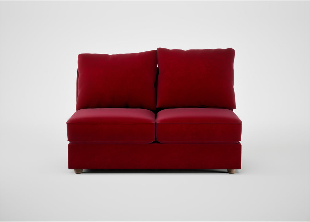 Tailor Medium Armless Unit Smart Luxe Velvet Mulberry / Natural
