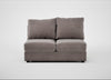 Tailor Medium Armless Unit Smart Luxe Velvet Mushroom / Black