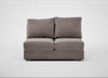 Tailor Medium Armless Unit Smart Luxe Velvet Mushroom / Natural