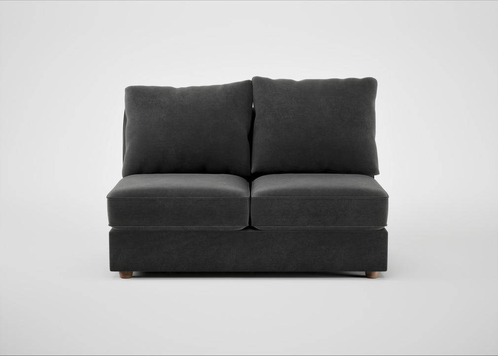 Tailor Medium Armless Unit Smart Luxe Velvet Nickel / Natural