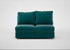 Tailor Medium Armless Unit Smart Luxe Velvet Ocean Green / Natural